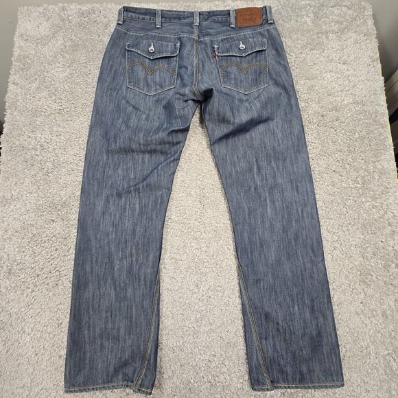 Levis 514 Jeans Mena 38x34 Blue Slim Straight Medium Wash Denim Skater Y2K‎ - Picture 7 of 14